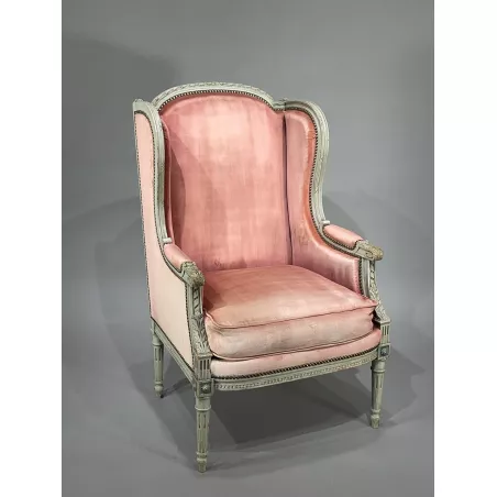 Autentyczny fotel Berżere w stylu Ludwik XVI Francja