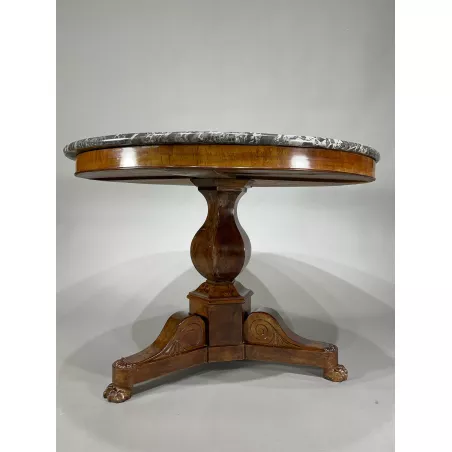 Zabytkowy stół Gerydon z marmurowym blatem w stylu Napoleon III