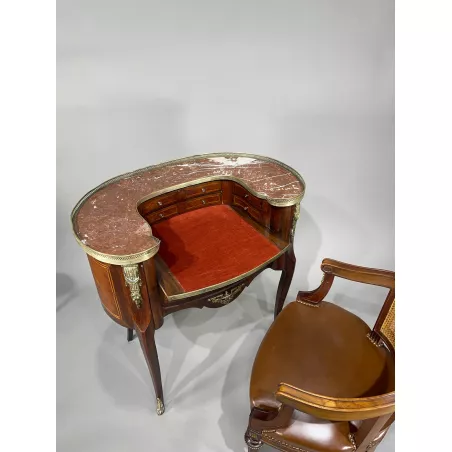 Zabytkowe intarsjowane biurko w stylu Ludwik XVI Francja