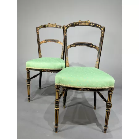 Para autentycznych krzeseł w stylu Napoleon III Francja