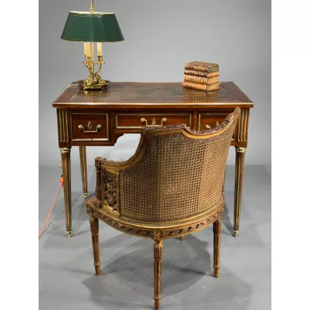Zabytkowe dwustronne biurko w stylu Ludwik XVI Francja