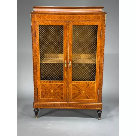 Sygnowana intarsjowana biblioteczka w stylu Ludwik XVI Francja